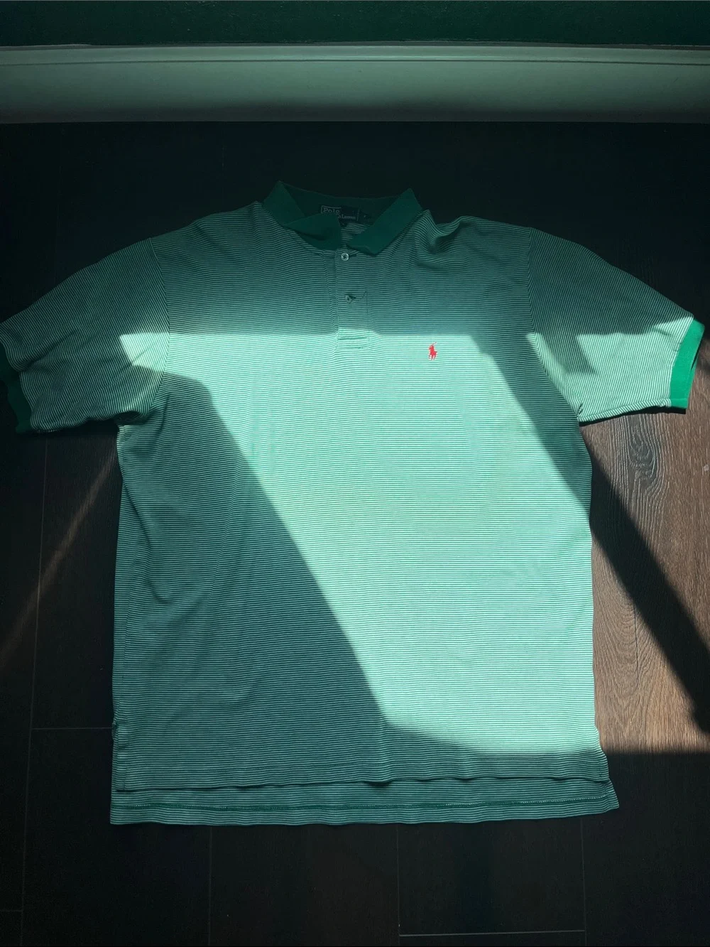 Polo by Ralph Lauren Teal Striped Short-Sleeve Polo